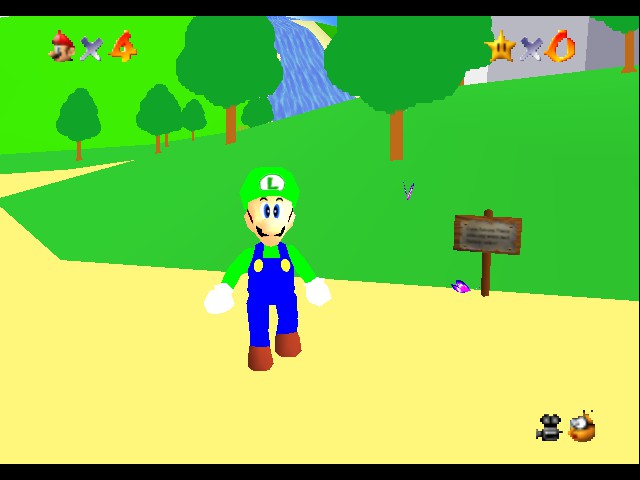 Super Luigi 64 - The Texture Stars Screenshot 1